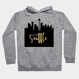 SEATTLE WASHINGTON DESIGNER SILHOUETTE SKYLINE ART Hoodie